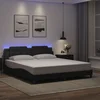 Okvir kreveta s LED-om bez madraca Zadar crni 180 x 200 cm