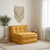 vidaXL Modularna sedežna garnitura rumena 70x70x36 blago