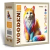 Wooden city - Puzzle Mavrična mačka lesena - 250 kosov