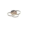 Trio LED stropna svetilka Circle učinek lesa 43 cm x 9 cm