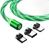 shumee Magnetni LED kabel, svetleč, za iPhone, micro USB TYPE-C, 200 cm, kb31_ZELEN