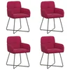 vidaXL vidaXL Jedilni stoli 4 pcs Žamet Vinorodna rdeča 59 x 56,5 x 86 cm, (5000296848)