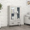 Visoka komoda siva boja betona 70x31x115 cm konstruirano drvo