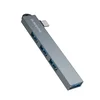 Hub postaja Borofone FH1A 4v1 USB-C - 3x USB-A 2.0, 1x USB-A 3.0, 5Gbps - metal gray