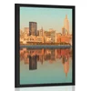 Plakat očarljiv New York v vodnem odsevu - 30x45 black