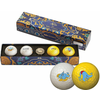 Volvik Solice Disney 4 Pack Golf Balls Aladdin Plus Ball Marker White/Gold