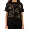 Elton John E Logo (Embellished) Black L Majica