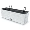nabbi Plastični balkonski sadilnik DFC600W 58 cm - bel