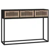 Konzolni stol crni 105x30x75 cm od konstruiranog drva i željeza