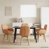Okretne blagovaonske stolice 4 pcs Bouclé Bež 54 x 58 x 87 cm