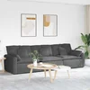 Modularna sofa s jastucima tamno siva