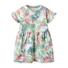 NAME IT Obleka NMFJunni pastelno modra / temno zelena / mandarina / rosé