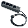 Famatel Produžni kabel 4 utičnice, 1.5m, prekidač, crni, 1.5mm2 - 2628N-PK4/1.5