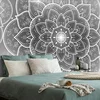Tapeta črno-bela orientalska Mandala - 196x270