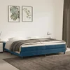 Okvir za krevet s oprugom tamnoplavi 200x200 cm baršunasti