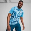 Mens Puma Olympique de Marseille Pre-match Short Sleeve Jersey, Blue, Size S, Clothing