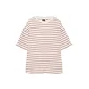 Pull&Bear Majica burgund/bela
