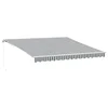 Vidaxl Vlečna tenda Antracitna in bela 400 x 350 cm