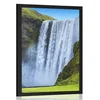 Plakat ikonični slap na Islandiji - 30x45 black