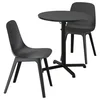 STENSELE/ODGER Miza in 2 stola, antracit antracit/antracit, 70 cm