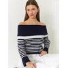 Bianco Lucci Pulover Pullover modra/bela