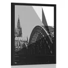 Plakat ilustracija mesta Kolín v črnobeli varianti - 40x60 no frame