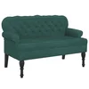 Vidaxl Klop z naslonjalom temno zelena 119,5x64,5x75 cm žamet
