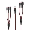 REMAX Share 6v1 USB kabel 2x Type-C 2x Lightning 2x Micro Dual 1+2m 5A RC-153