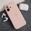Maska Golden Heartbeat za iPhone 17 roze
