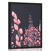 Plakat različna trava v rožnati barvi - 30x45 white