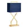 Elstead CROSS-TL - Stona lampa CROSS 1xE27/60W/230V zlatna/plava