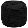 vidaXL Večnamenska vrv 10 mm 25 m Črna Poliester