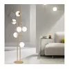 Ondaluce - Podna lampa JEWEL 6xE14/10W/230V 166 cm zlatna/bela