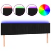 Vidaxl LED posteljno vzglavje črno 160x5x78/88 cm žamet