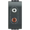 AVDIO VTIČNICA RCA×2 LIVING LIGHT ANTRACIT L4281