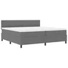 Vidaxl LED Box Spring Postelja Svetlo siva in bela. 200 x 200 cm