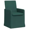 Vidaxl Jedilni stoli 2 szt. Temno zelena 57 x 67 x 95 cm blago