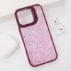 Maska Crystal Dots za iPhone 16 bordo