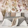 Samolepilna tapeta lisiti s kolibriji v modro sivi - 147x99