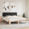 Krevetni okvir s tapiciranim uzglavljem Crna 180 x 200 cm