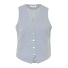 comma casual identity Telovnik moder denim / bela