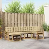 Set vanjskih sofa s jastukom 6 pcs Bijela i bež