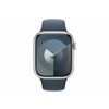APPLE Watch Series 9 45mm GPS Silver Case/Storm Blue Sport Band S/ M (mr9d3se/a)