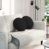 Jastučići za sjedenje 2 pcs Crna O40 x 13 cm tkanina