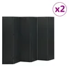 vidaXL Paravan 6-delni 2 kosa črne barve 240x180 cm jeklo