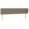 Vidaxl Vzglavje z ušesi taupe 183x23x78/88 cm blago