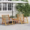 Vrtni namještaj 2 pcs Bež 67 x 78 x 73 cm Čvrsto drvo akacije