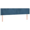 Vidaxl Vzglavje z ušesi temno modro 203x16x78/88 cm žamet