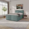 Livetastic BOXSPRING POSTELJA 140 cm x 200 cm , les, kovina, umetna masa, tekstil modra