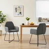 vidaXL Jedilni stoli 2 pcs Žamet Temno siva 55 x 50 x 84 cm